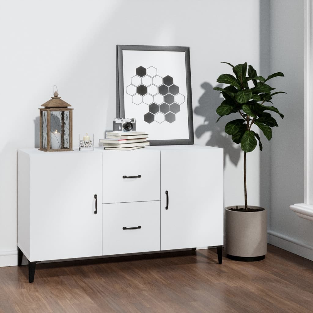 Dressoir 100x36x60 cm bewerkt hout wit is nu te koop bij PeponiXL, paradijselijk wonen!
