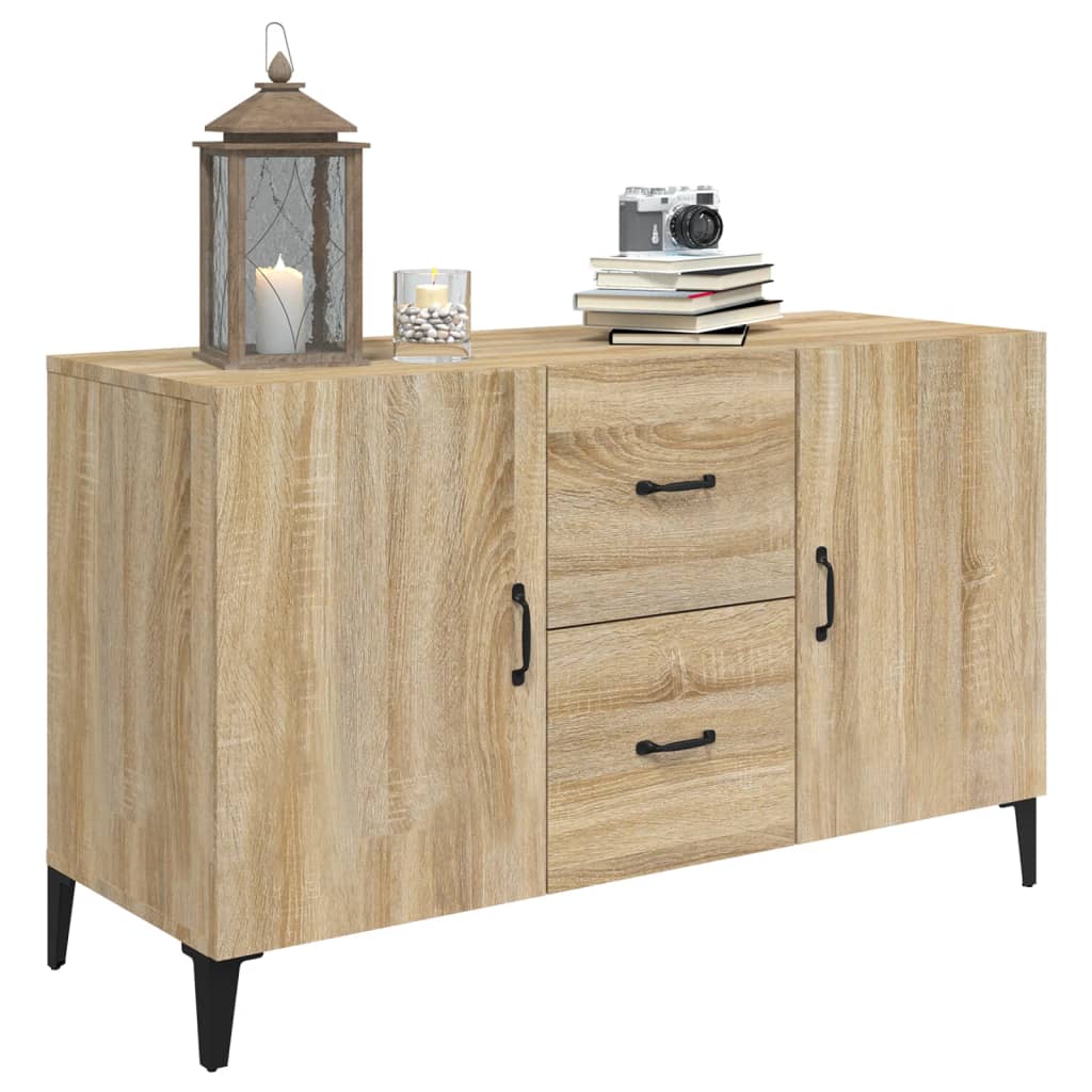 Dressoir 100x36x60 cm bewerkt hout sonoma eikenkleurig is nu te koop bij PeponiXL, paradijselijk wonen!