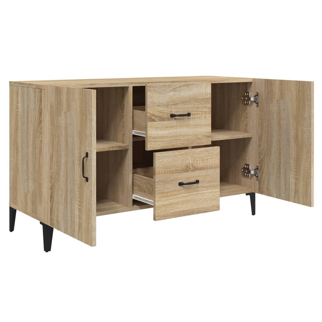 Dressoir 100x36x60 cm bewerkt hout sonoma eikenkleurig is nu te koop bij PeponiXL, paradijselijk wonen!