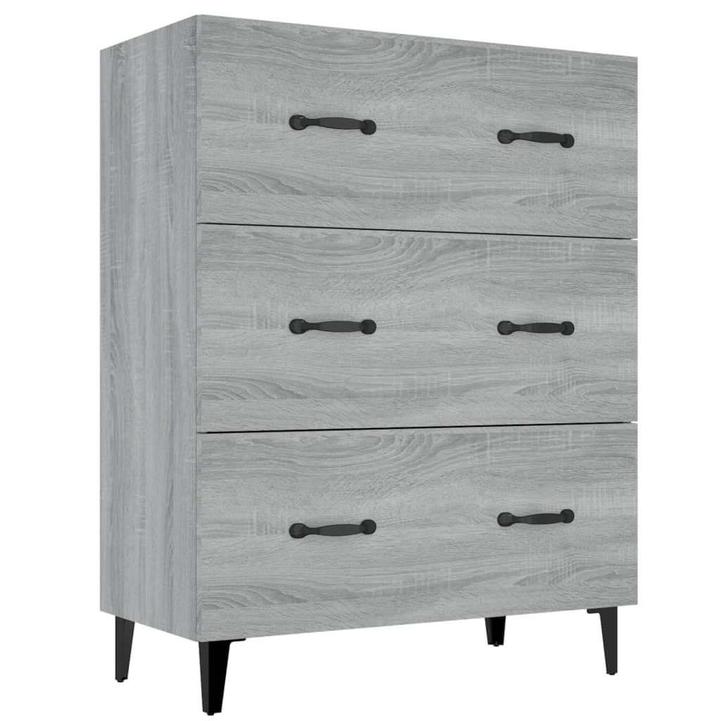 Dressoir 69,5x34x90 cm bewerkt hout grijs sonoma eikenkleurig is nu te koop bij PeponiXL, paradijselijk wonen!