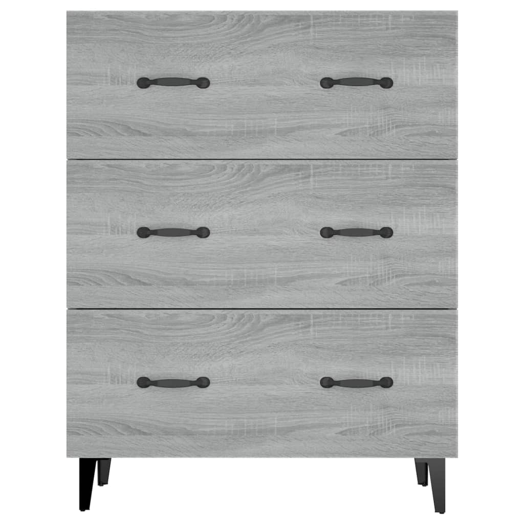 Dressoir 69,5x34x90 cm bewerkt hout grijs sonoma eikenkleurig is nu te koop bij PeponiXL, paradijselijk wonen!
