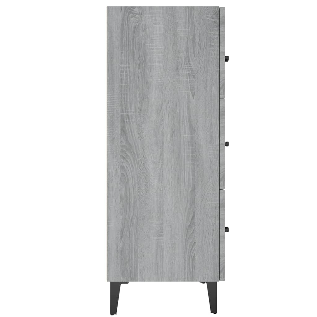 Dressoir 69,5x34x90 cm bewerkt hout grijs sonoma eikenkleurig is nu te koop bij PeponiXL, paradijselijk wonen!