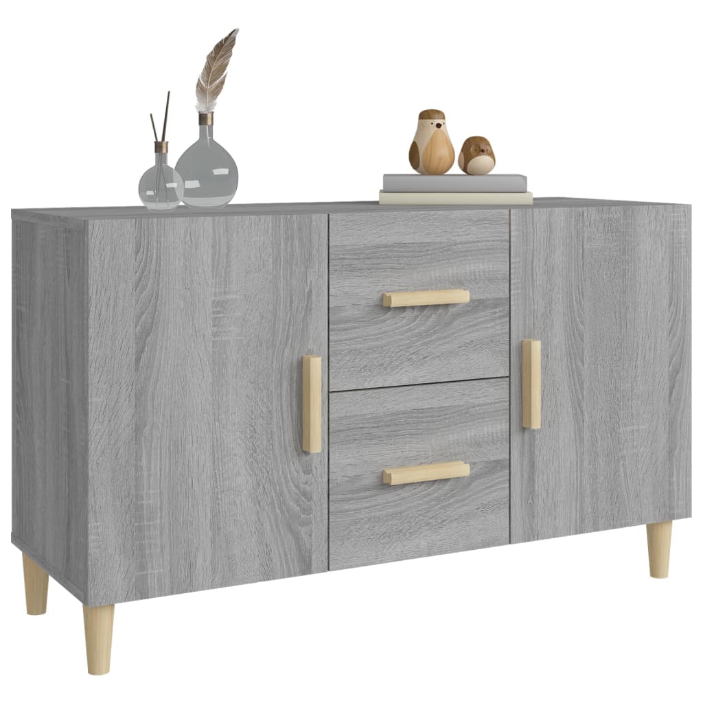 Dressoir 100x36x60 cm bewerkt hout grijs sonoma eikenkleurig is nu te koop bij PeponiXL, paradijselijk wonen!