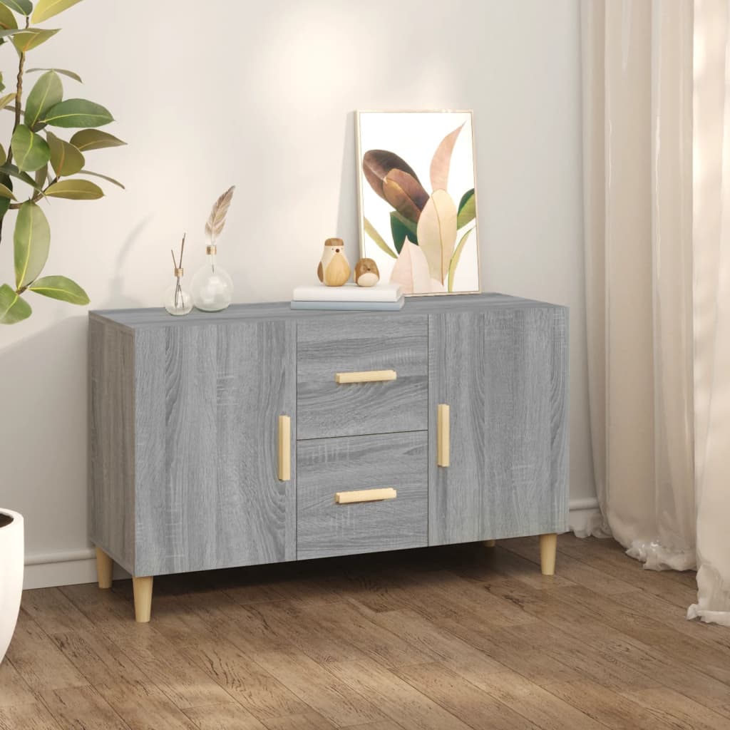 Dressoir 100x36x60 cm bewerkt hout grijs sonoma eikenkleurig is nu te koop bij PeponiXL, paradijselijk wonen!