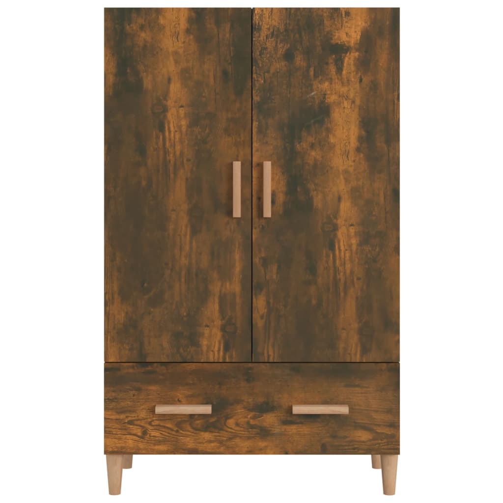 Hoge kast 70x31x115 cm bewerkt hout gerookt eikenkleurig is nu te koop bij PeponiXL, paradijselijk wonen!
