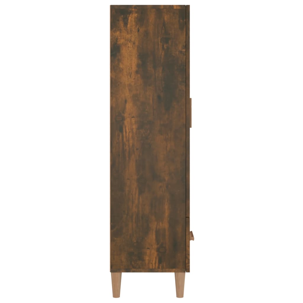 Hoge kast 70x31x115 cm bewerkt hout gerookt eikenkleurig is nu te koop bij PeponiXL, paradijselijk wonen!