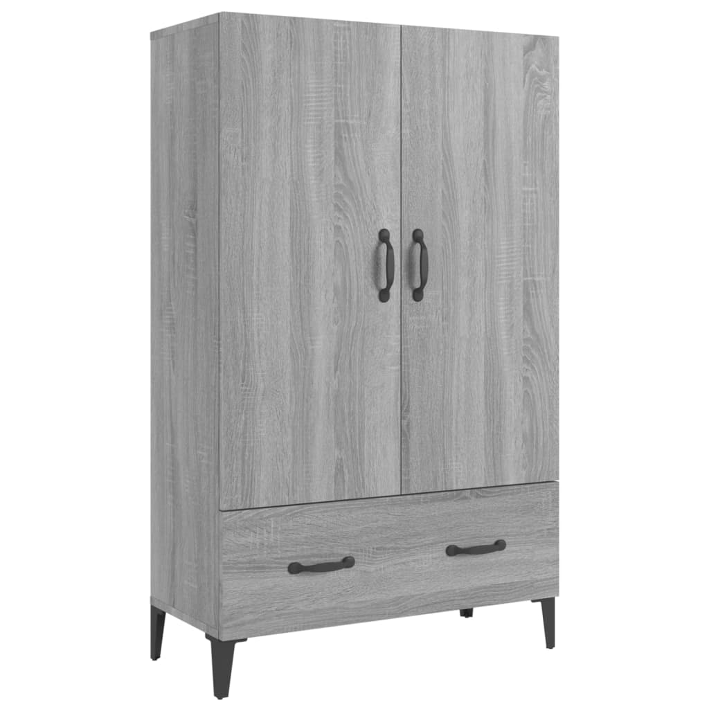 Hoge kast 70x31x115 cm bewerkt hout grijs sonoma eikenkleurig is nu te koop bij PeponiXL, paradijselijk wonen!