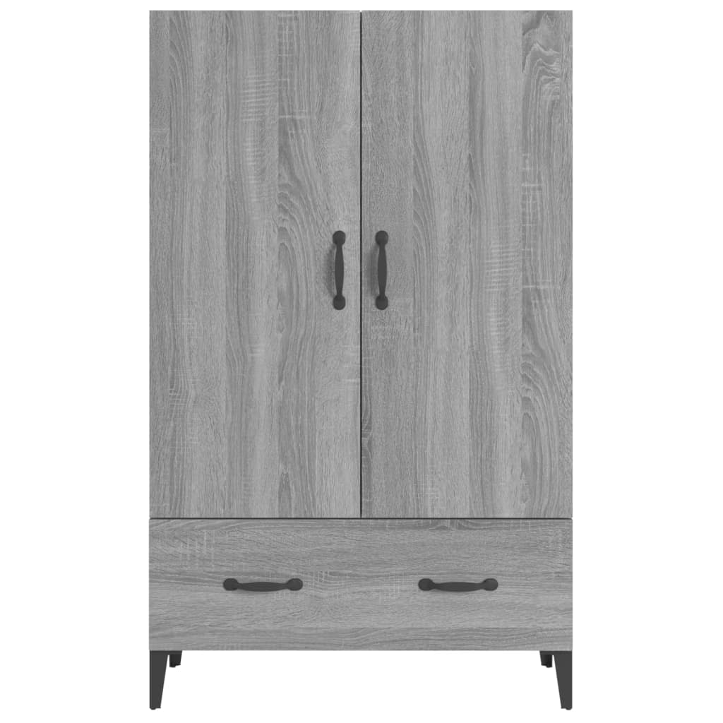 Hoge kast 70x31x115 cm bewerkt hout grijs sonoma eikenkleurig is nu te koop bij PeponiXL, paradijselijk wonen!