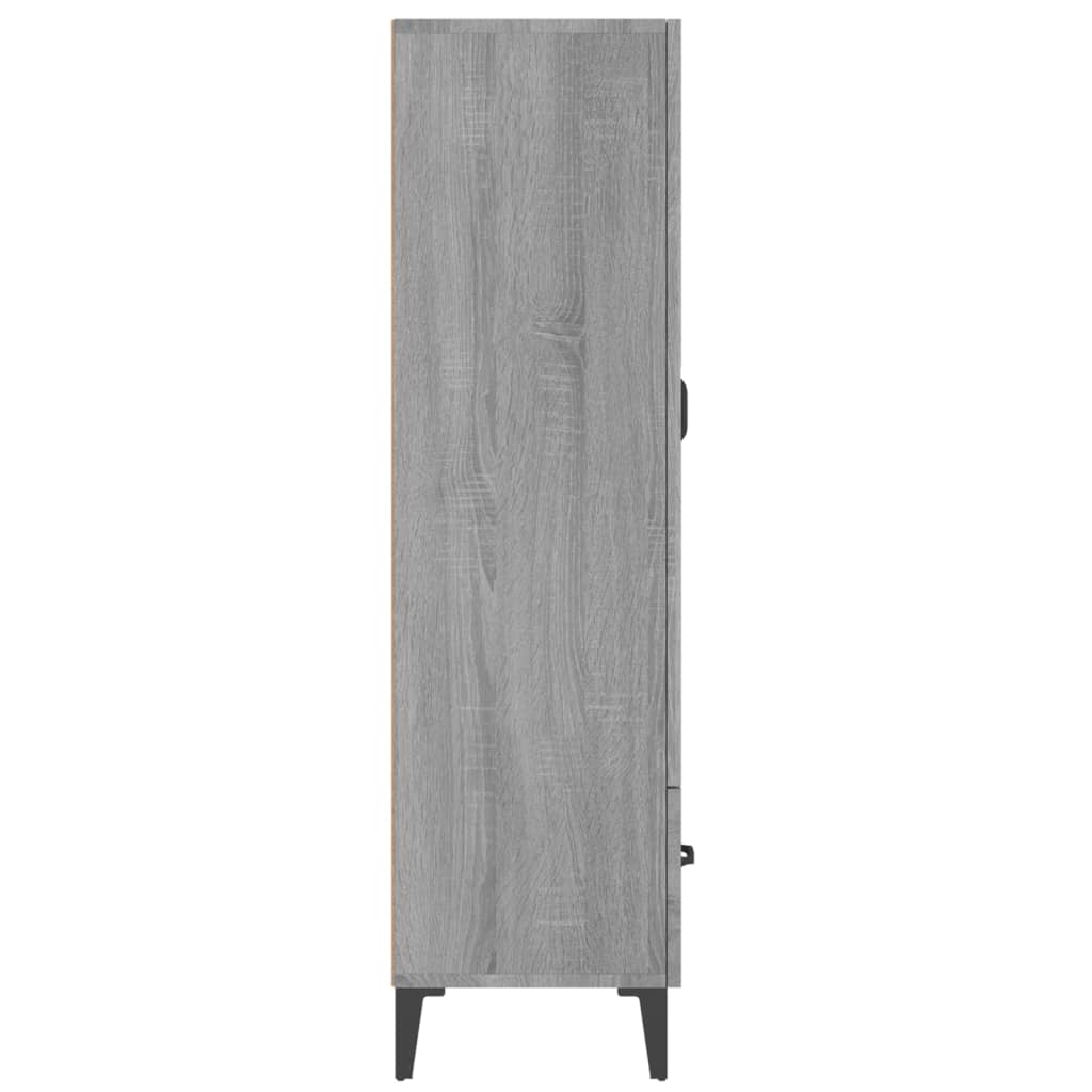 Hoge kast 70x31x115 cm bewerkt hout grijs sonoma eikenkleurig is nu te koop bij PeponiXL, paradijselijk wonen!