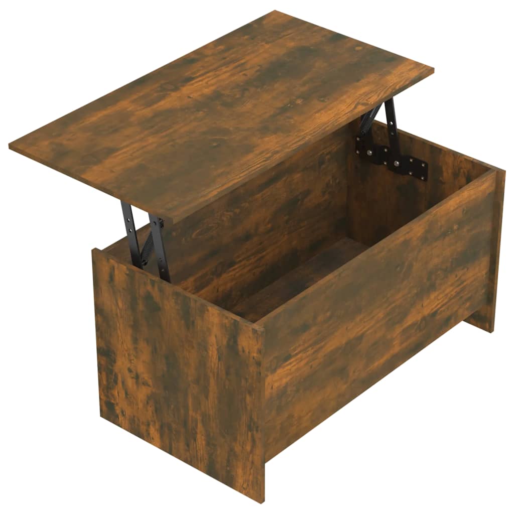 Salontafel 102x55,5x52,5 cm bewerkt hout gerookt eikenkleurig is nu te koop bij PeponiXL, paradijselijk wonen!