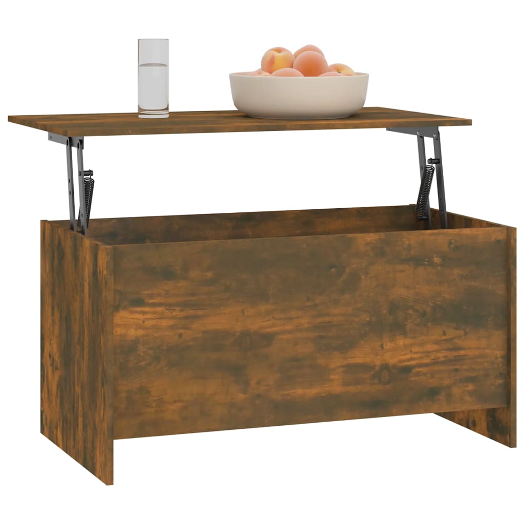 Salontafel 102x55,5x52,5 cm bewerkt hout gerookt eikenkleurig is nu te koop bij PeponiXL, paradijselijk wonen!
