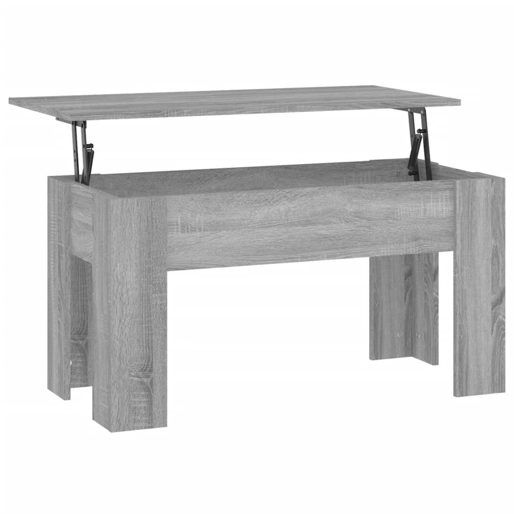 Salontafel 101x49x52 cm bewerkt hout grijs sonoma eikenkleurig is nu te koop bij PeponiXL, paradijselijk wonen!