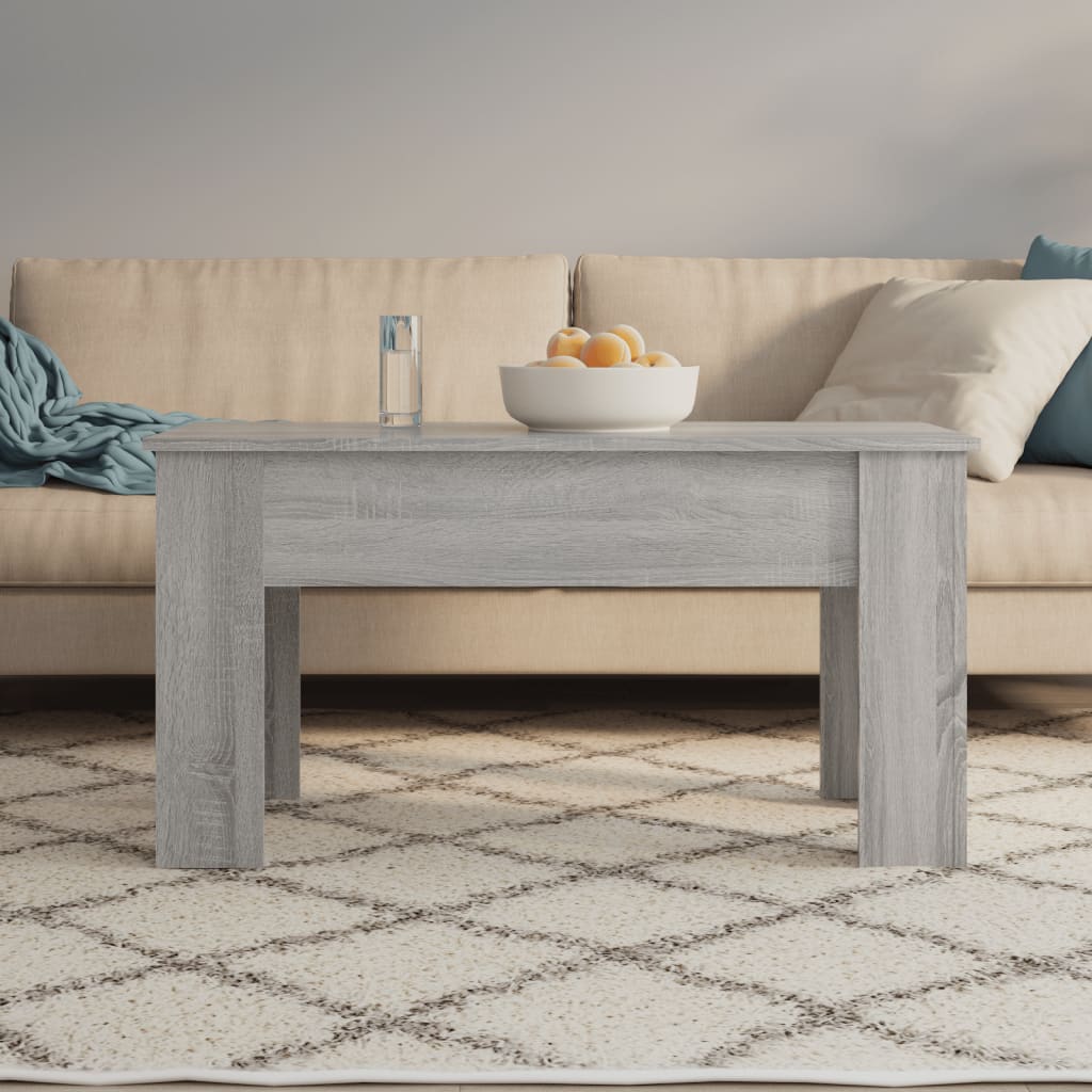 Salontafel 101x49x52 cm bewerkt hout grijs sonoma eikenkleurig is nu te koop bij PeponiXL, paradijselijk wonen!