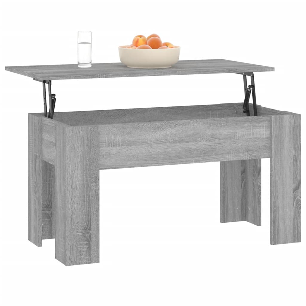 Salontafel 101x49x52 cm bewerkt hout grijs sonoma eikenkleurig is nu te koop bij PeponiXL, paradijselijk wonen!