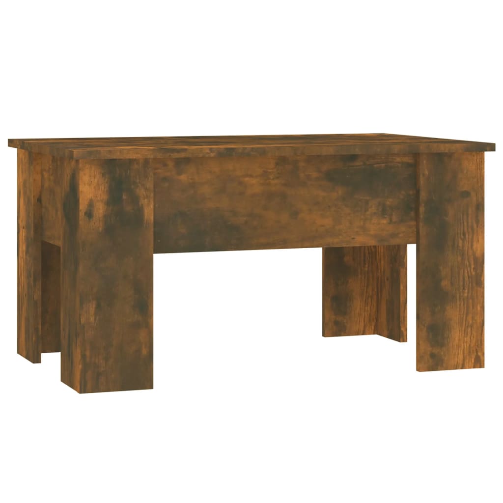 Salontafel 79x49x41 cm bewerkt hout gerookt eikenkleurig is nu te koop bij PeponiXL, paradijselijk wonen!