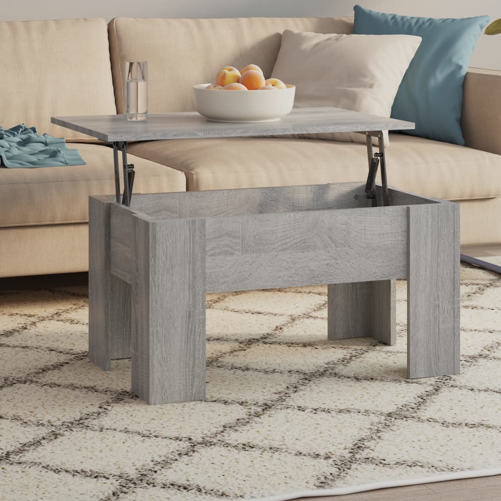 Salontafel 79x49x41 cm bewerkt hout grijs sonoma eikenkleurig is nu te koop bij PeponiXL, paradijselijk wonen!