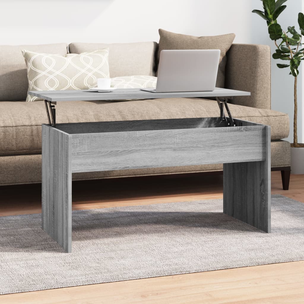 Salontafel 102x50,5x52,5 cm bewerkt hout grijs sonoma eiken is nu te koop bij PeponiXL, paradijselijk wonen!