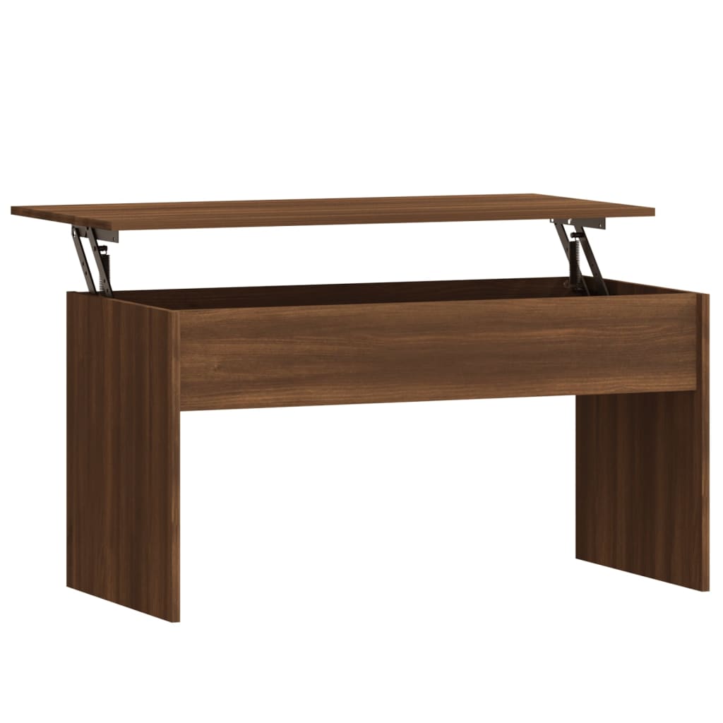 Salontafel 102x50,5x52,5 cm bewerkt hout bruin eikenkleur is nu te koop bij PeponiXL, paradijselijk wonen!