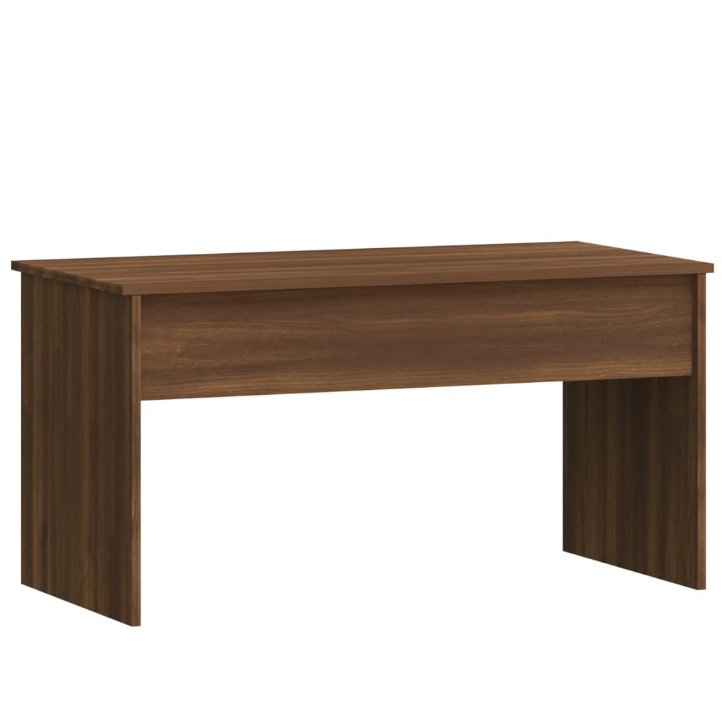 Salontafel 102x50,5x52,5 cm bewerkt hout bruin eikenkleur is nu te koop bij PeponiXL, paradijselijk wonen!