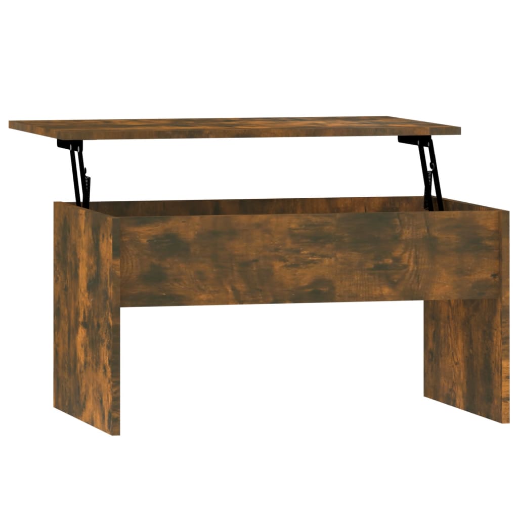 Salontafel 80x50,5x41,5 cm bewerkt hout gerookt eikenkleurig is nu te koop bij PeponiXL, paradijselijk wonen!