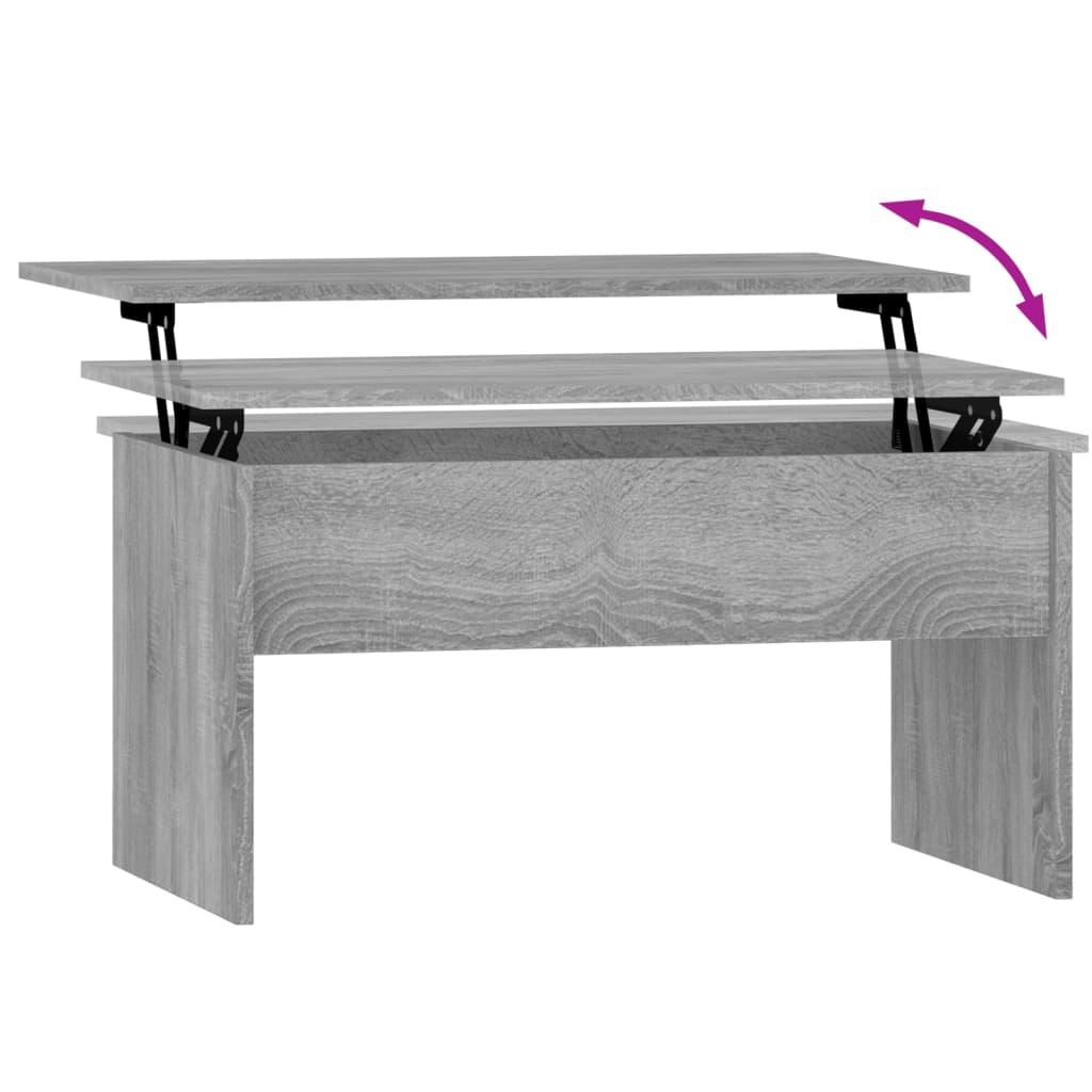 Salontafel 80x50,5x41,5 cm bewerkt hout grijs sonoma eikenkleur is nu te koop bij PeponiXL, paradijselijk wonen!