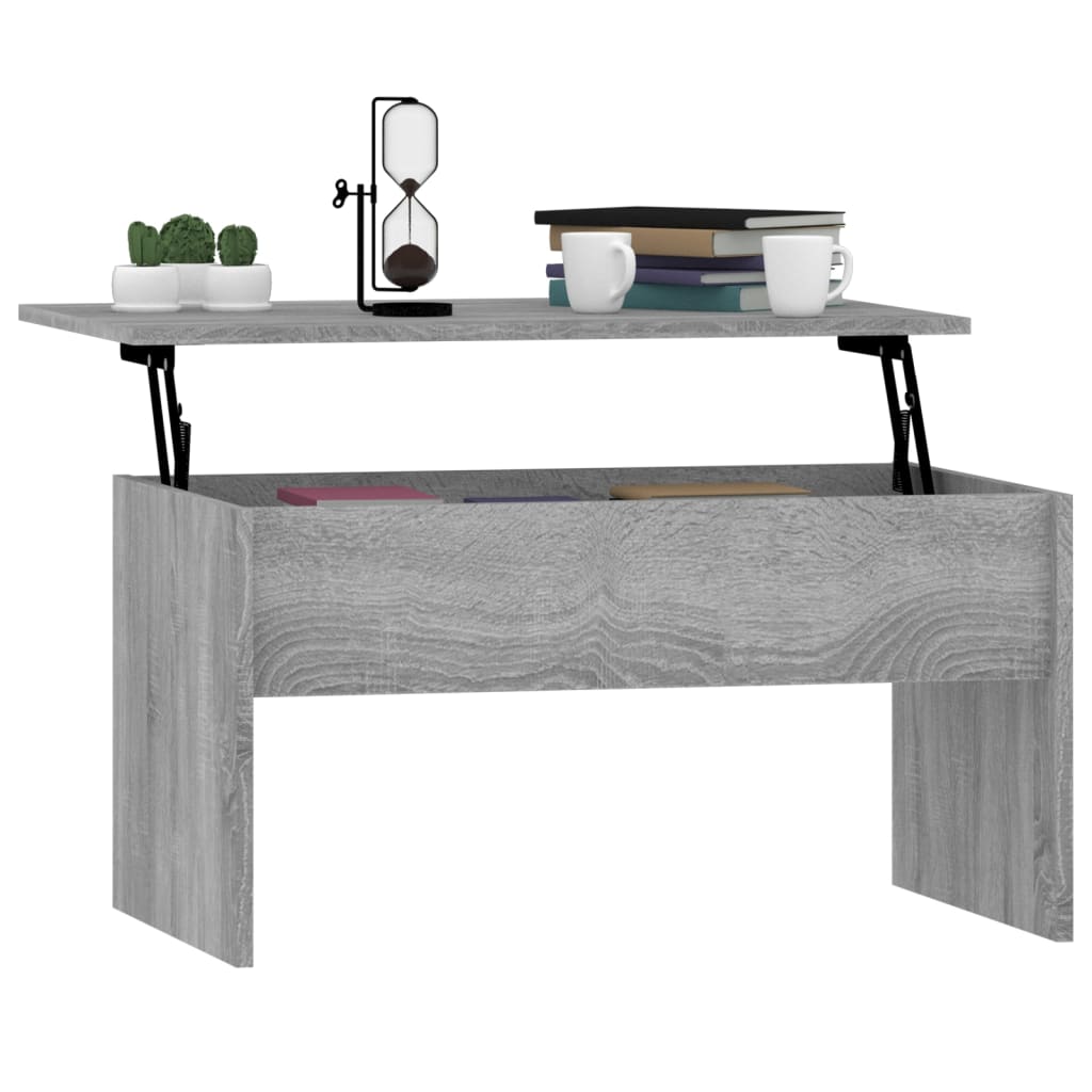 Salontafel 80x50,5x41,5 cm bewerkt hout grijs sonoma eikenkleur is nu te koop bij PeponiXL, paradijselijk wonen!