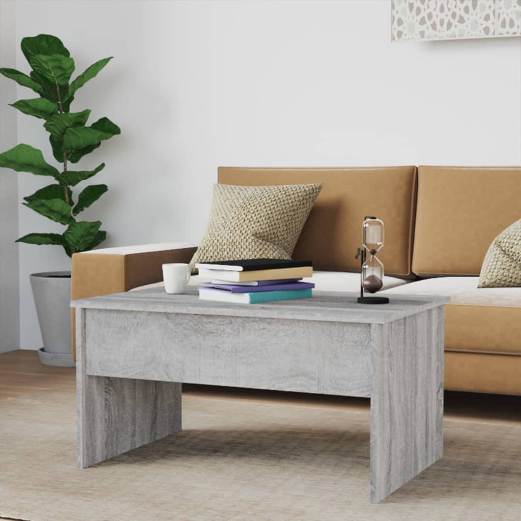 Salontafel 80x50,5x41,5 cm bewerkt hout grijs sonoma eikenkleur is nu te koop bij PeponiXL, paradijselijk wonen!