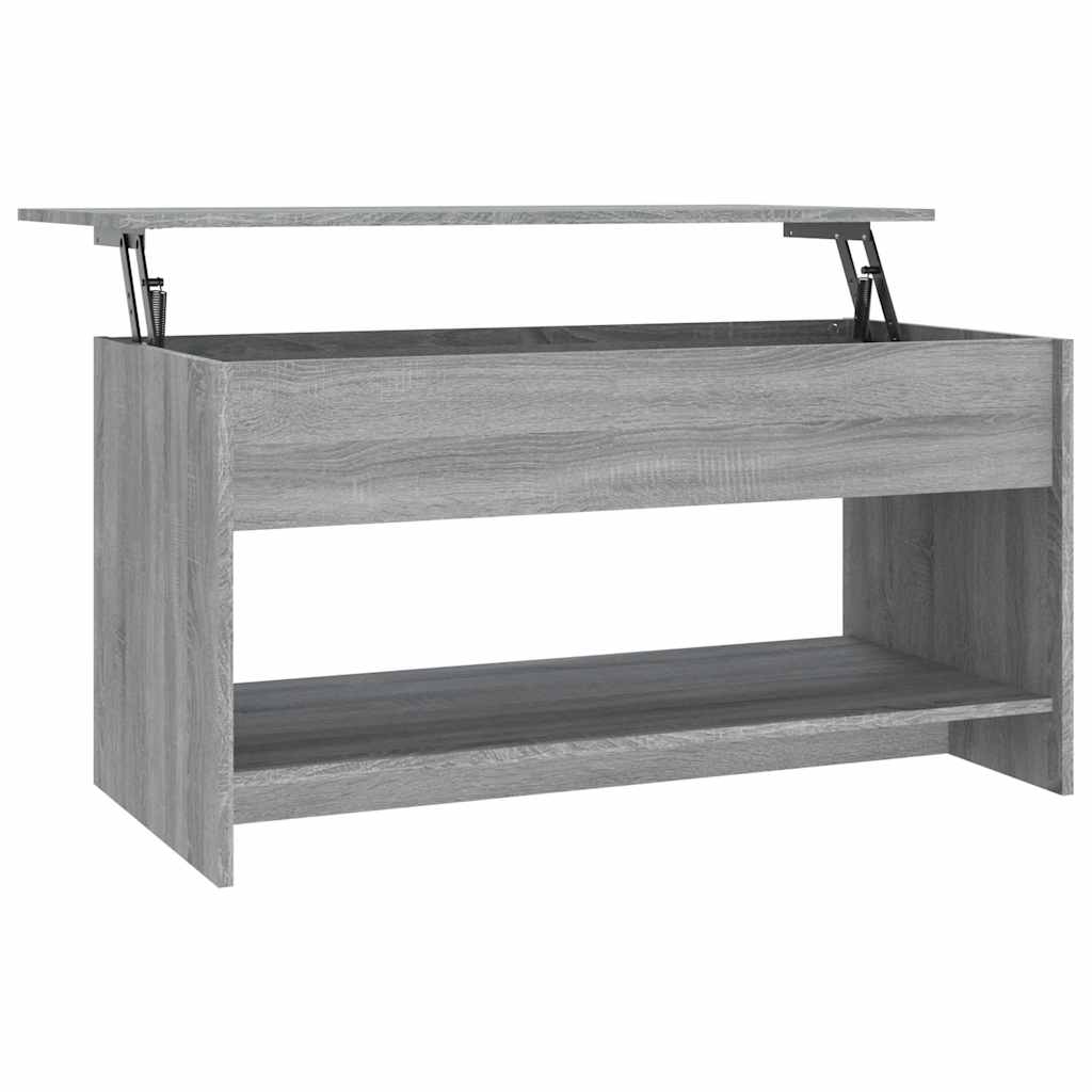 Salontafel 102x50x52,5 cm bewerkt hout grijs sonoma eikenkleur is nu te koop bij PeponiXL, paradijselijk wonen!