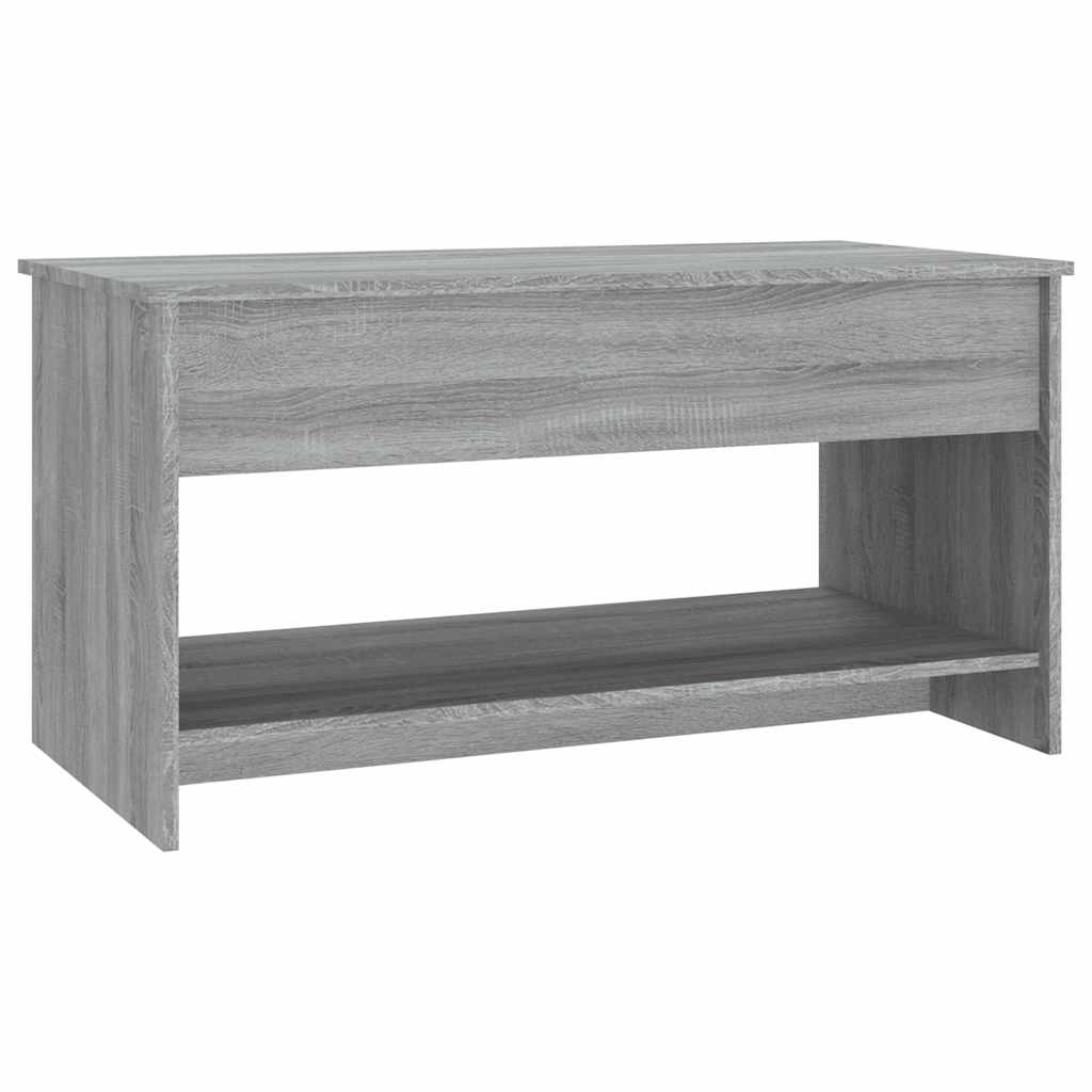 Salontafel 102x50x52,5 cm bewerkt hout grijs sonoma eikenkleur is nu te koop bij PeponiXL, paradijselijk wonen!