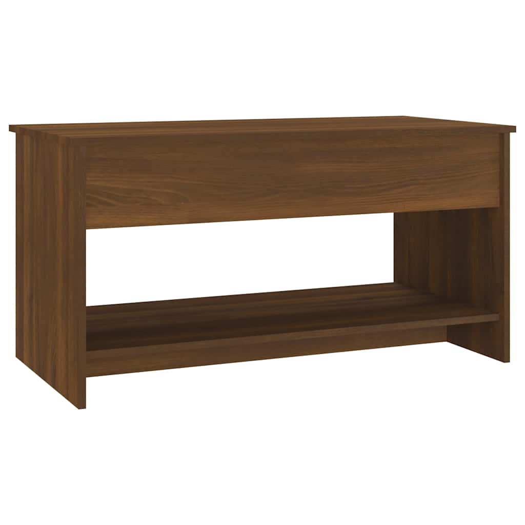 Salontafel 102x50x52,5 cm bewerkt hout bruin eikenkleur is nu te koop bij PeponiXL, paradijselijk wonen!