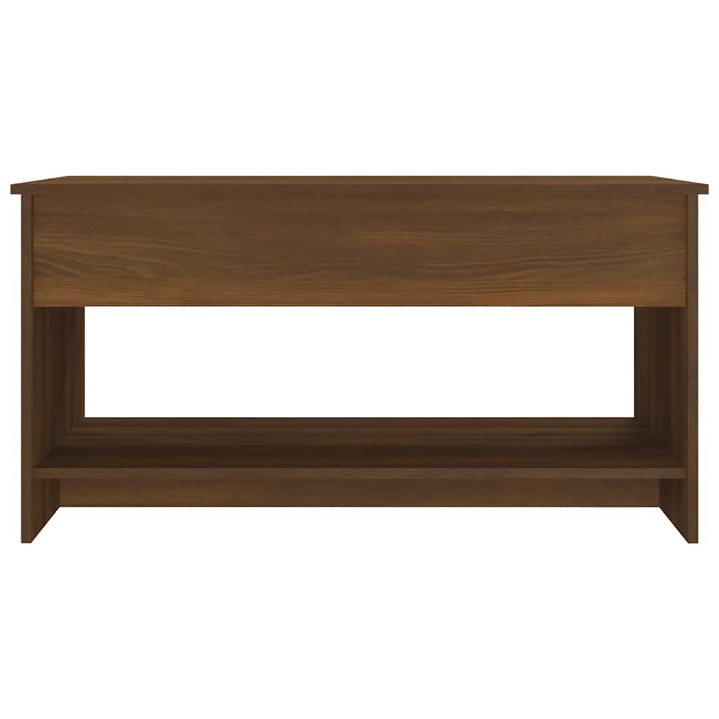 Salontafel 102x50x52,5 cm bewerkt hout bruin eikenkleur is nu te koop bij PeponiXL, paradijselijk wonen!