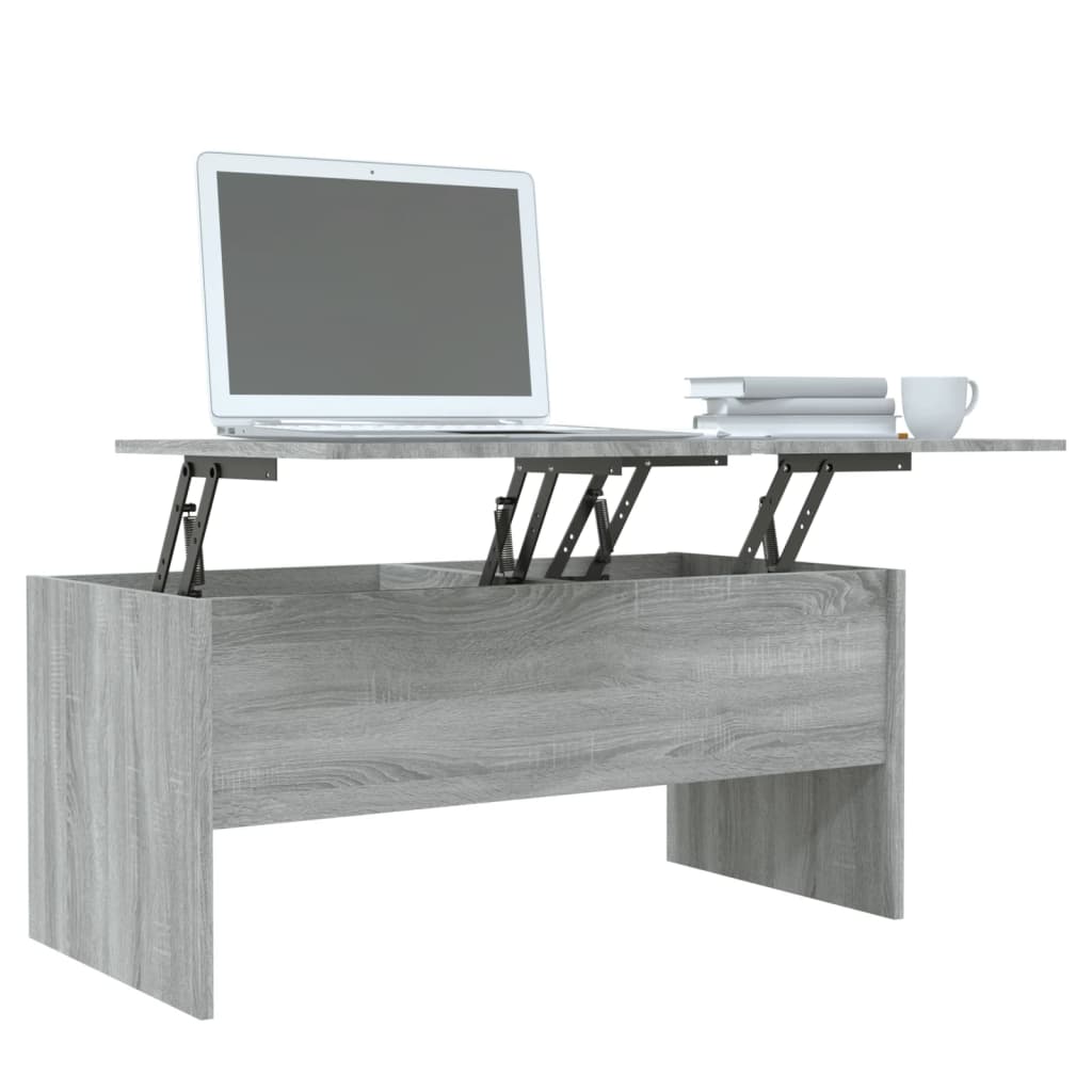 Salontafel 102x50,5x46,5 cm bewerkt hout grijs sonoma eiken is nu te koop bij PeponiXL, paradijselijk wonen!