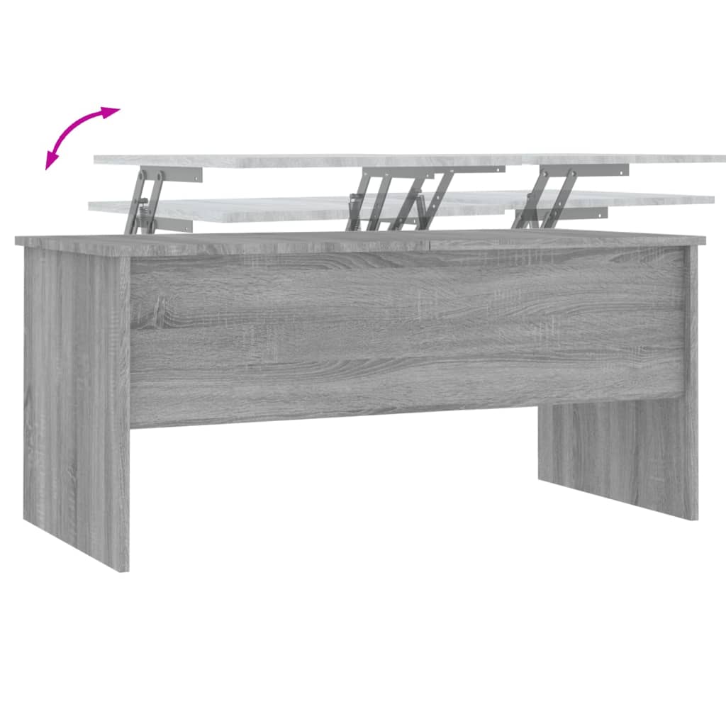 Salontafel 102x50,5x46,5 cm bewerkt hout grijs sonoma eiken is nu te koop bij PeponiXL, paradijselijk wonen!