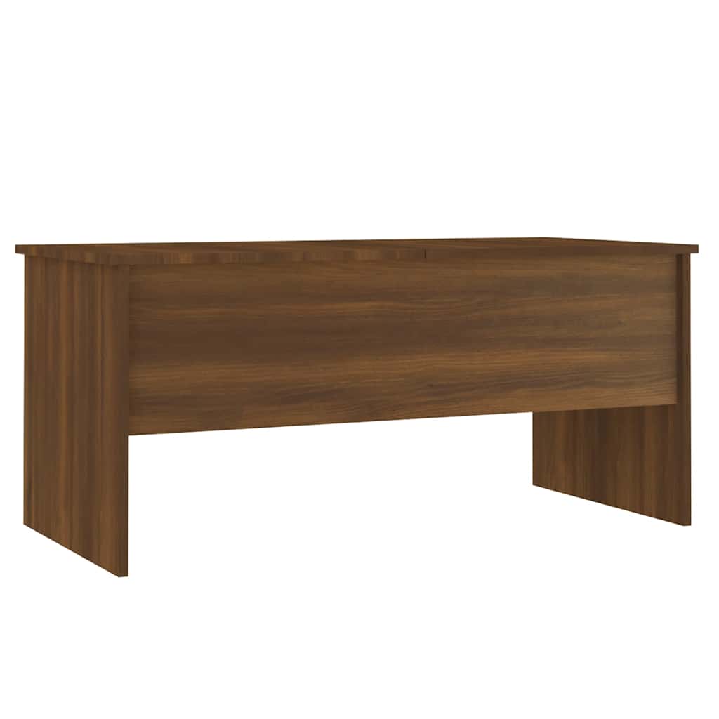 Salontafel 102x50,5x46,5 cm bewerkt hout bruin eikenkleur is nu te koop bij PeponiXL, paradijselijk wonen!