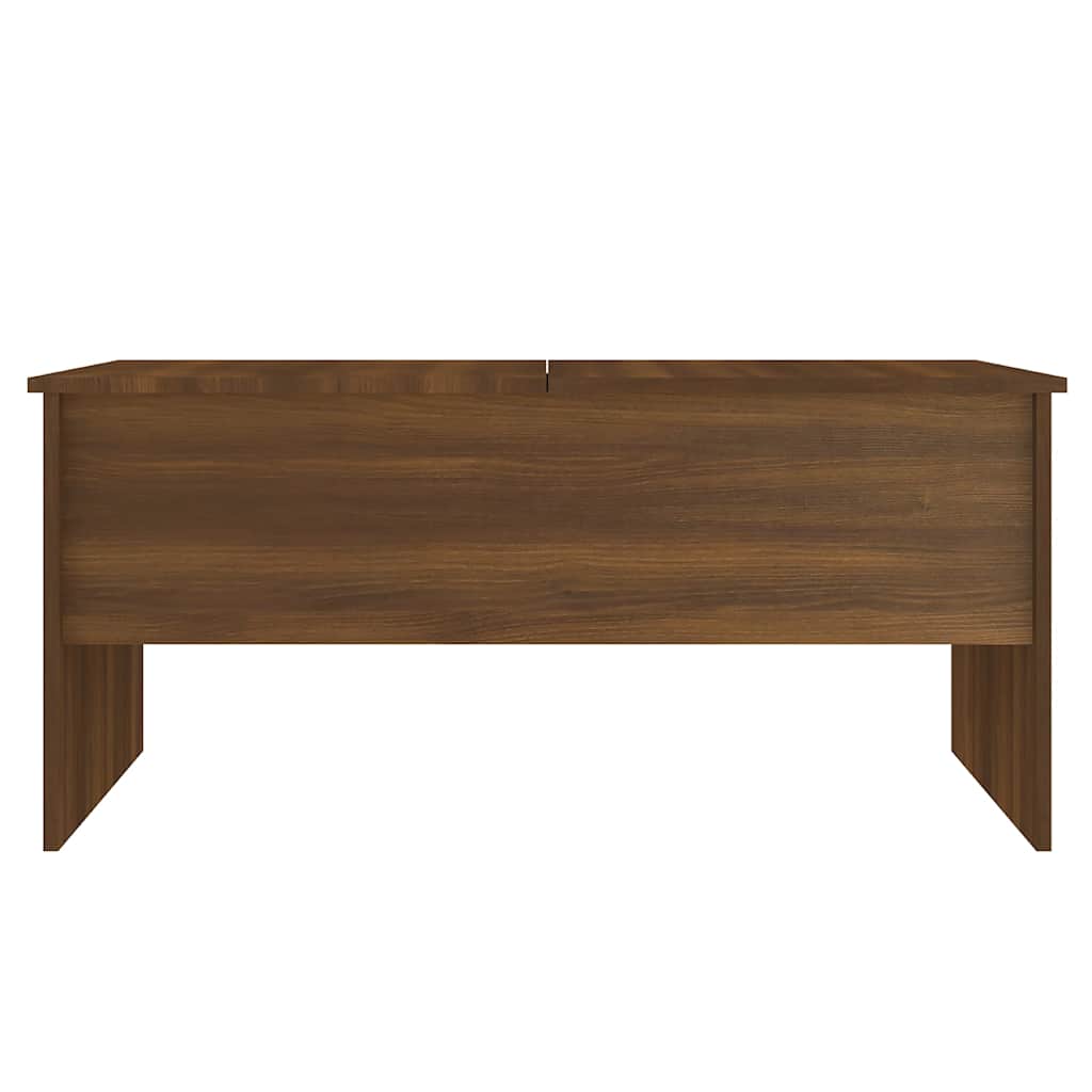Salontafel 102x50,5x46,5 cm bewerkt hout bruin eikenkleur is nu te koop bij PeponiXL, paradijselijk wonen!