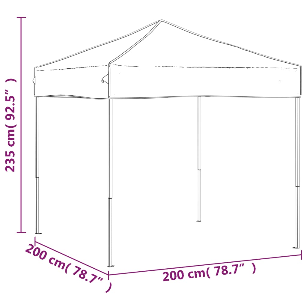 Partytent inklapbaar 2x2 m crèmekleurig is nu te koop bij PeponiXL, paradijselijk wonen!