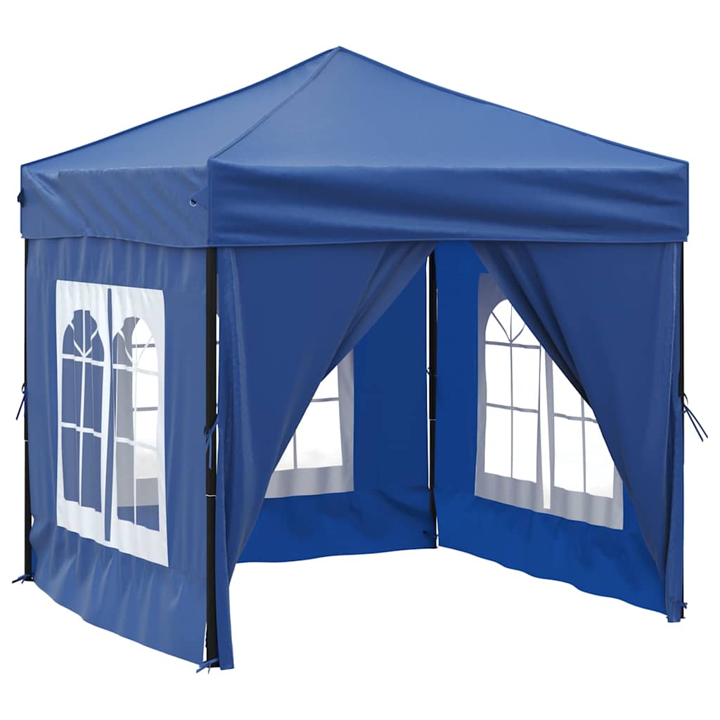 Partytent inklapbaar met zijwanden 2x2 m blauw is nu te koop bij PeponiXL, paradijselijk wonen!