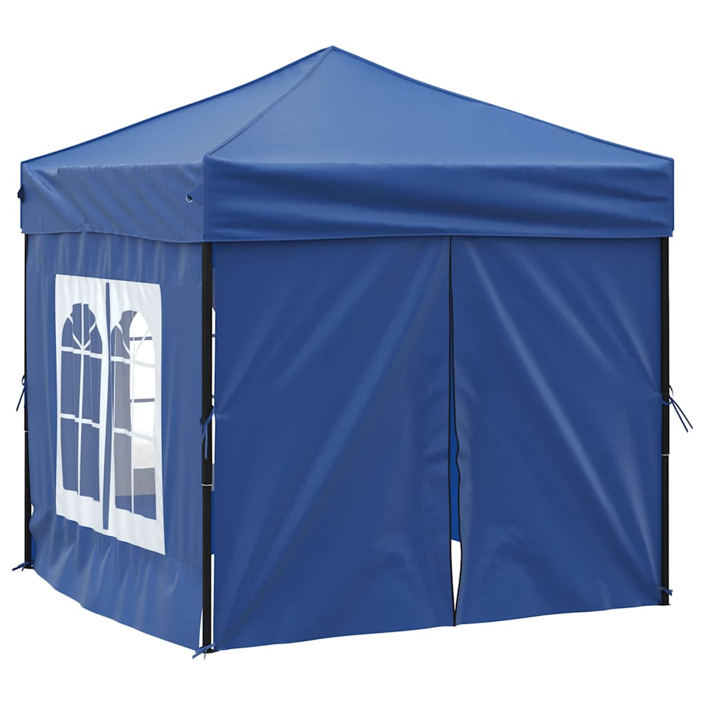 Partytent inklapbaar met zijwanden 2x2 m blauw is nu te koop bij PeponiXL, paradijselijk wonen!