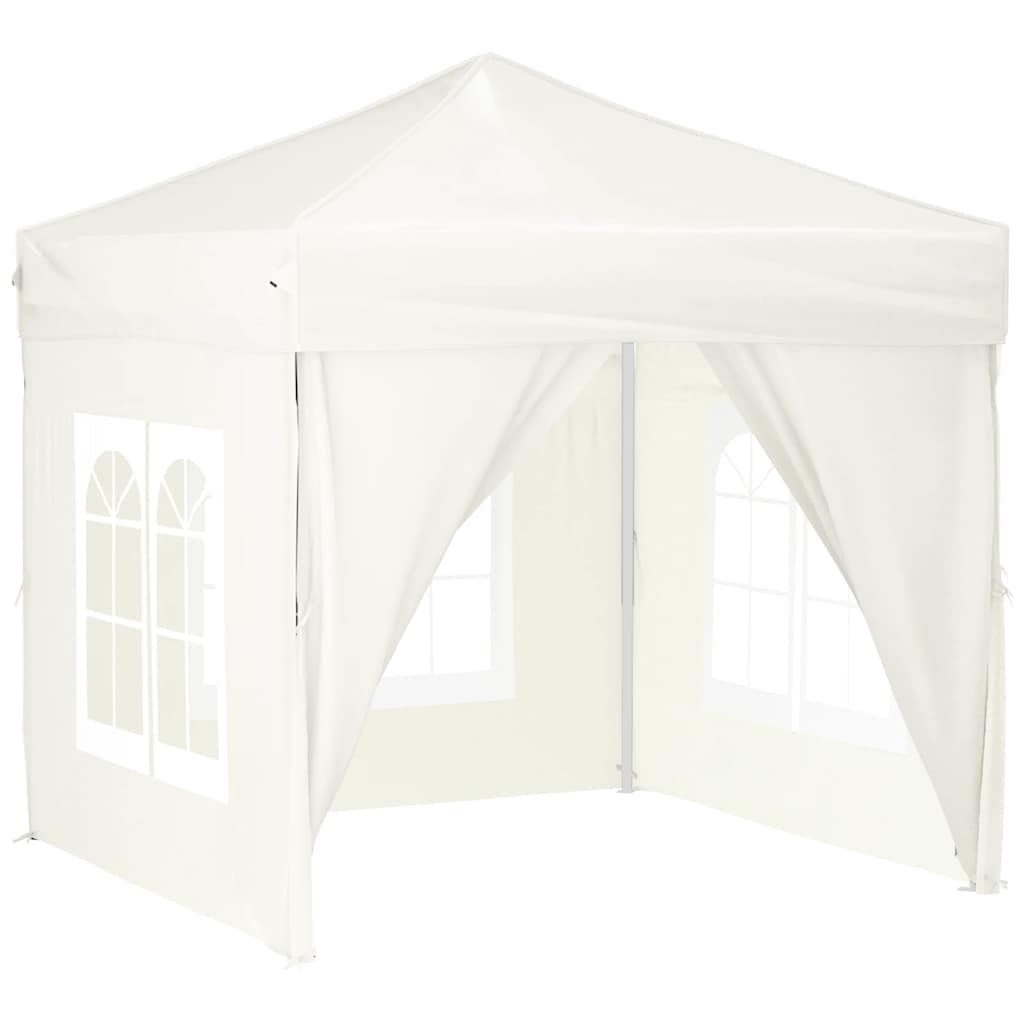 Partytent inklapbaar met zijwanden 2x2 m crèmekleurig is nu te koop bij PeponiXL, paradijselijk wonen!
