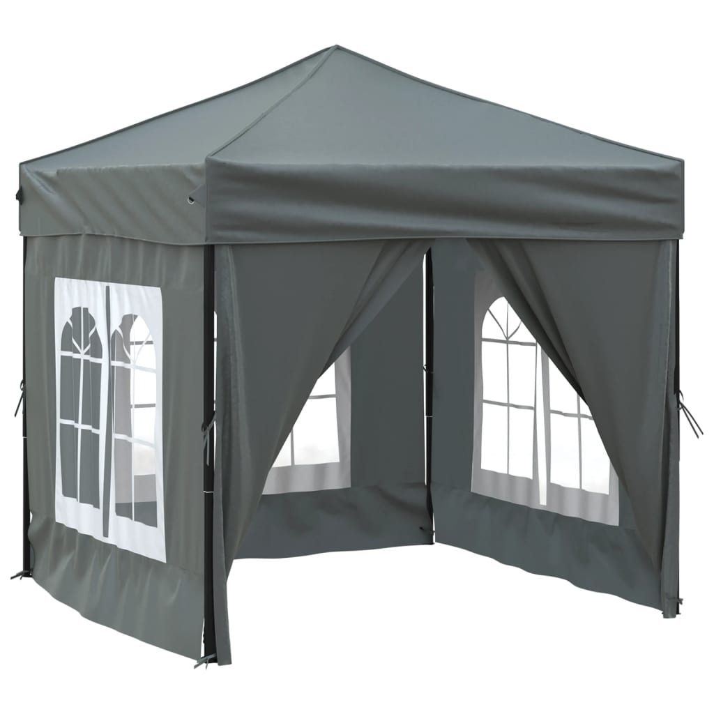 Partytent inklapbaar met zijwanden 2x2 m antracietkleurig is nu te koop bij PeponiXL, paradijselijk wonen!