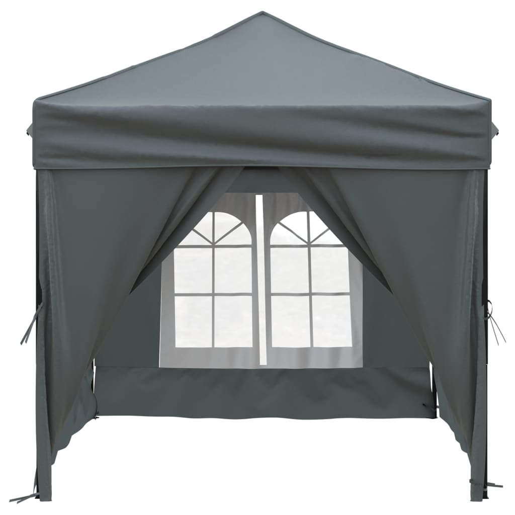 Partytent inklapbaar met zijwanden 2x2 m antracietkleurig is nu te koop bij PeponiXL, paradijselijk wonen!