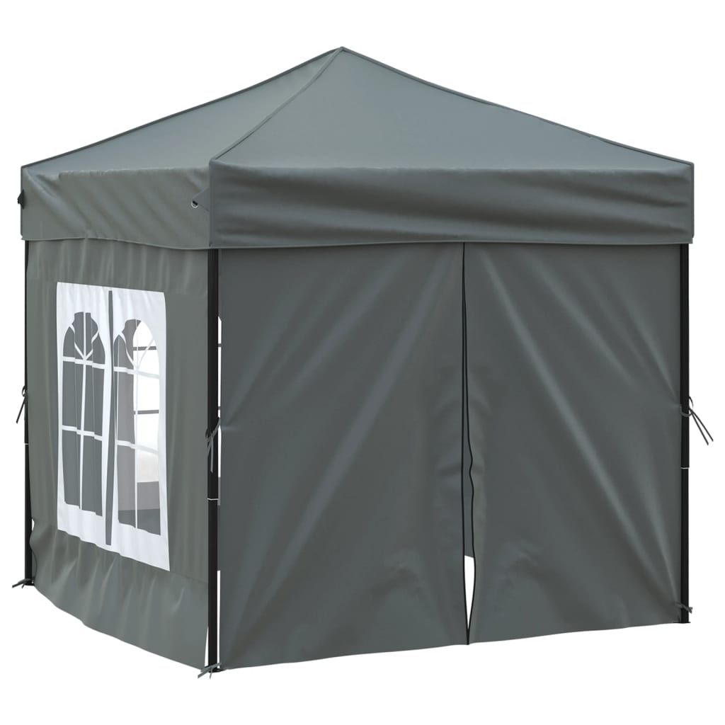 Partytent inklapbaar met zijwanden 2x2 m antracietkleurig is nu te koop bij PeponiXL, paradijselijk wonen!