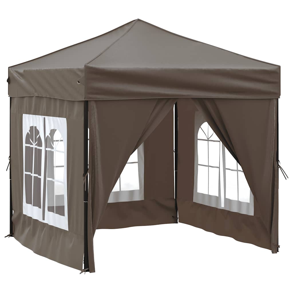Partytent inklapbaar met zijwanden 2x2 m taupe is nu te koop bij PeponiXL, paradijselijk wonen!