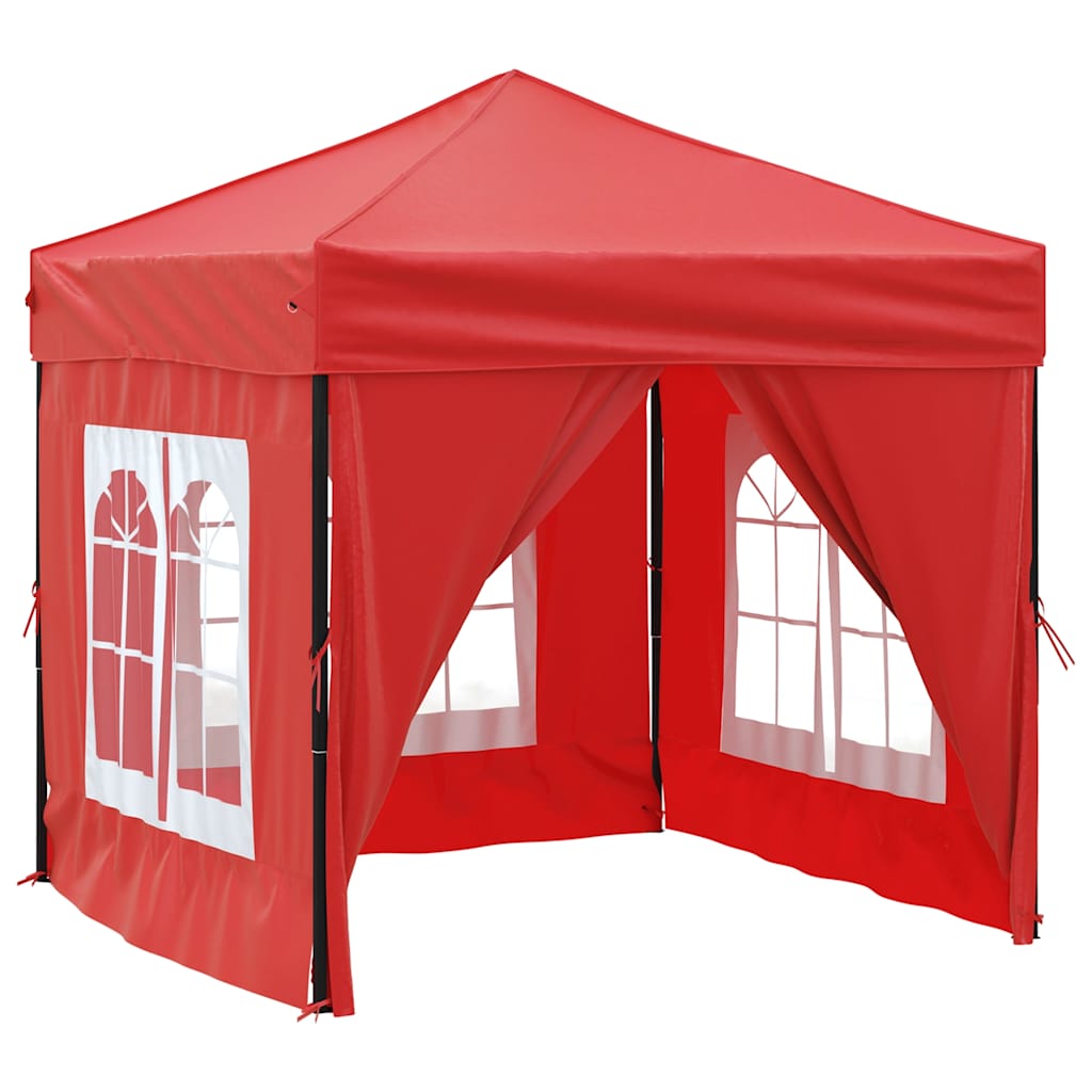Partytent inklapbaar met zijwanden 2x2 m rood is nu te koop bij PeponiXL, paradijselijk wonen!