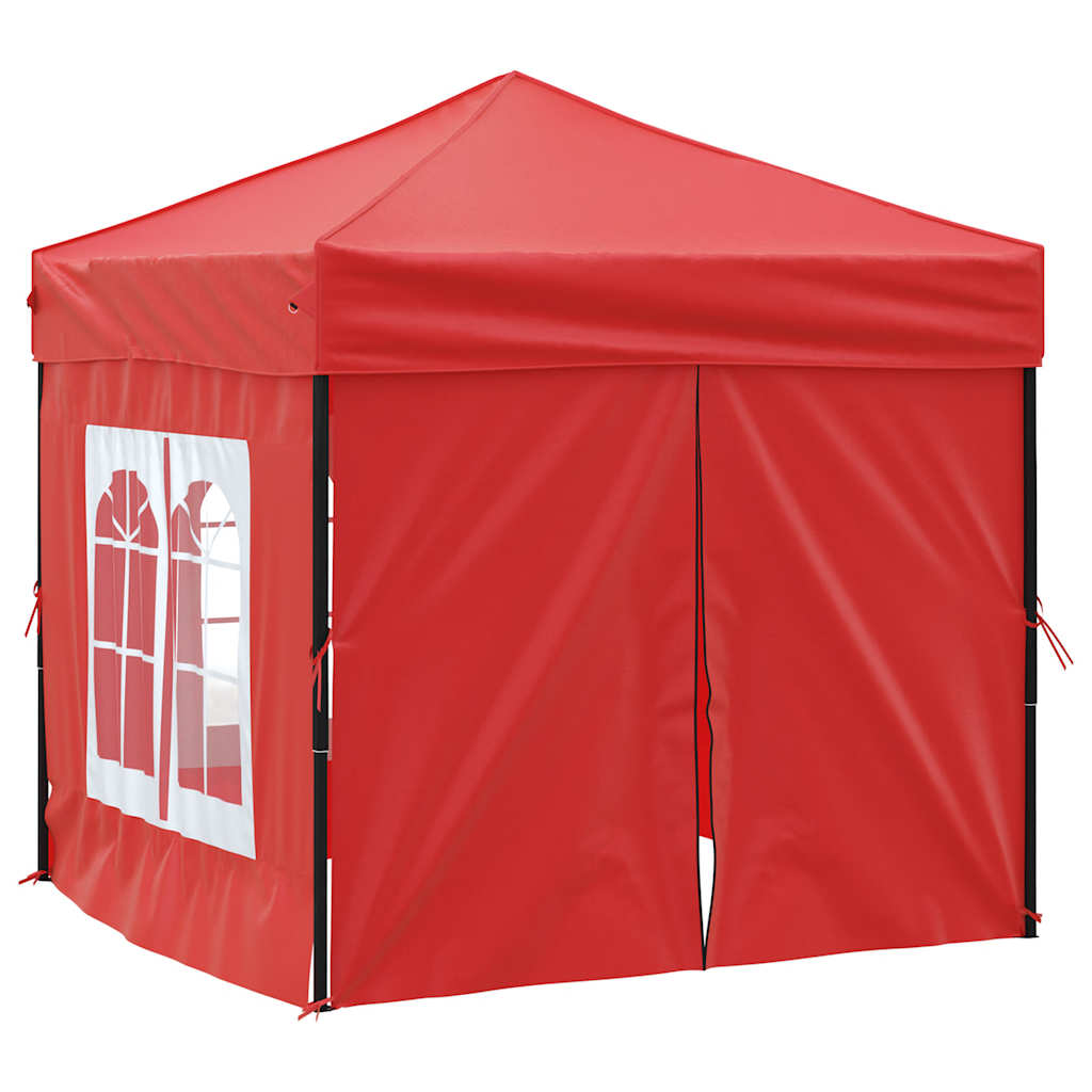 Partytent inklapbaar met zijwanden 2x2 m rood is nu te koop bij PeponiXL, paradijselijk wonen!