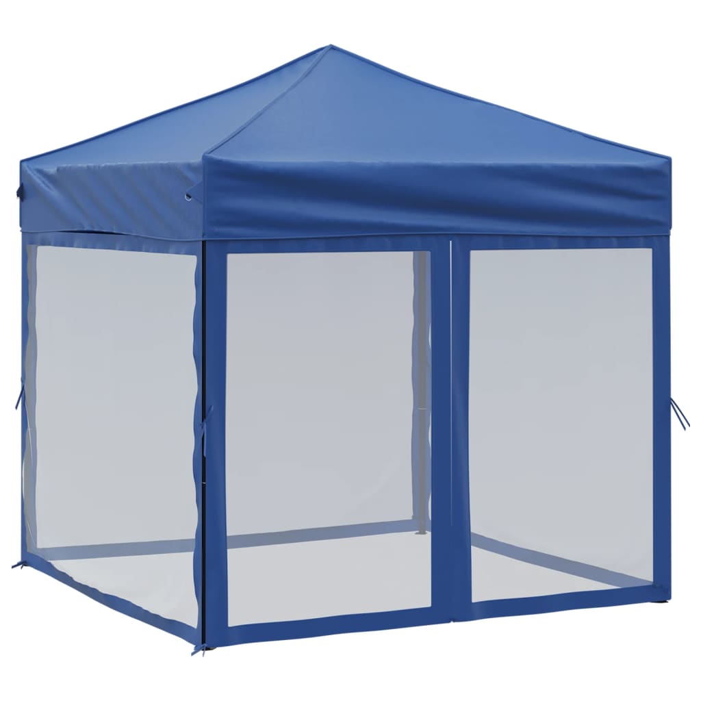Partytent inklapbaar met zijwanden 2x2 m blauw is nu te koop bij PeponiXL, paradijselijk wonen!