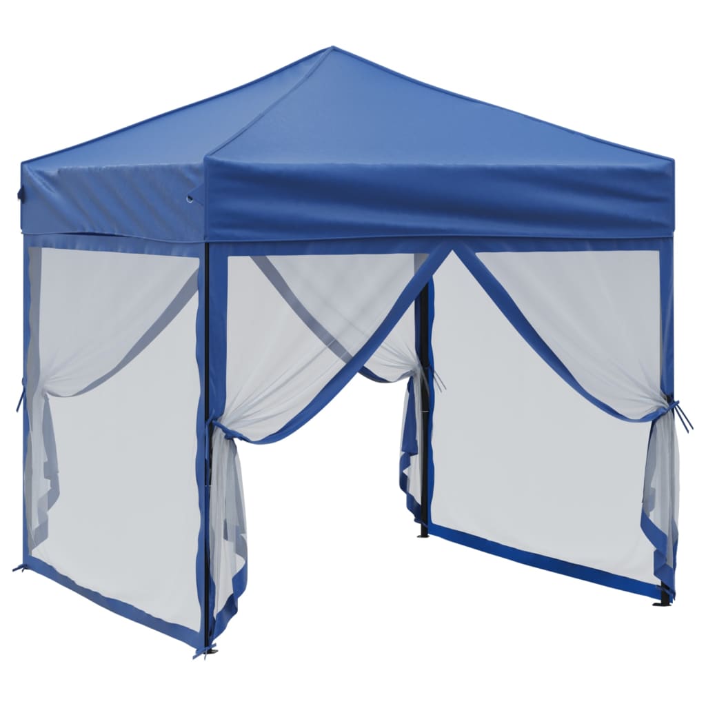Partytent inklapbaar met zijwanden 2x2 m blauw is nu te koop bij PeponiXL, paradijselijk wonen!