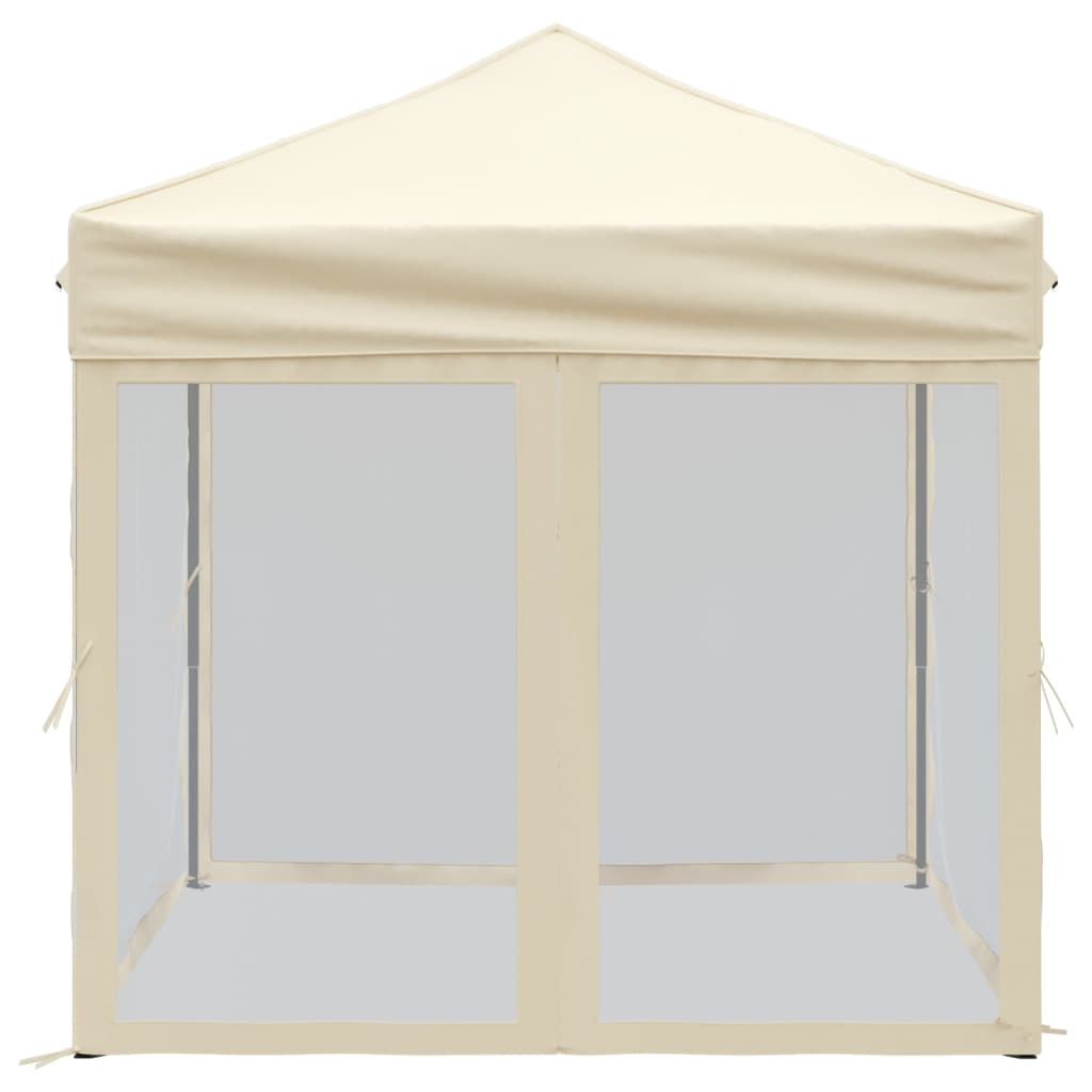 Partytent inklapbaar met zijwanden 2x2 m crèmekleurig is nu te koop bij PeponiXL, paradijselijk wonen!