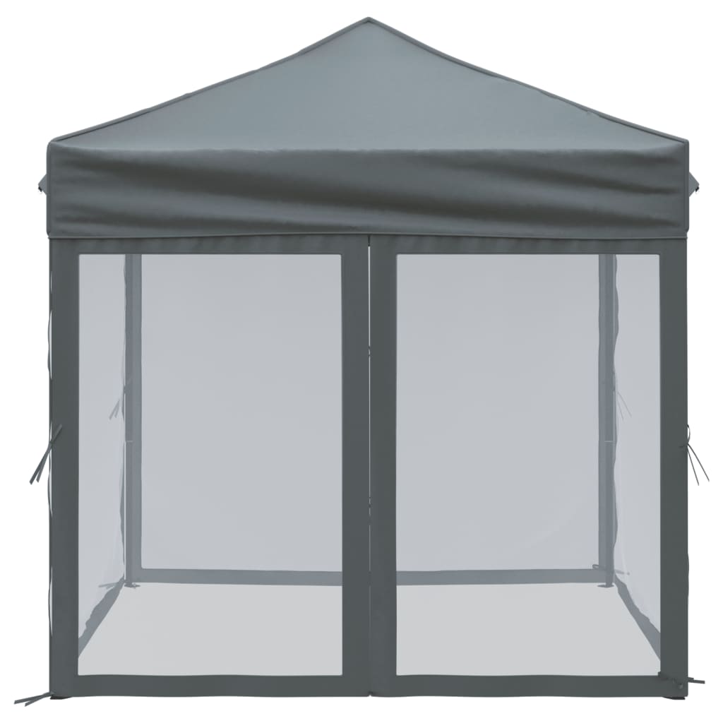 Partytent inklapbaar met zijwanden 2x2 m antracietkleurig is nu te koop bij PeponiXL, paradijselijk wonen!