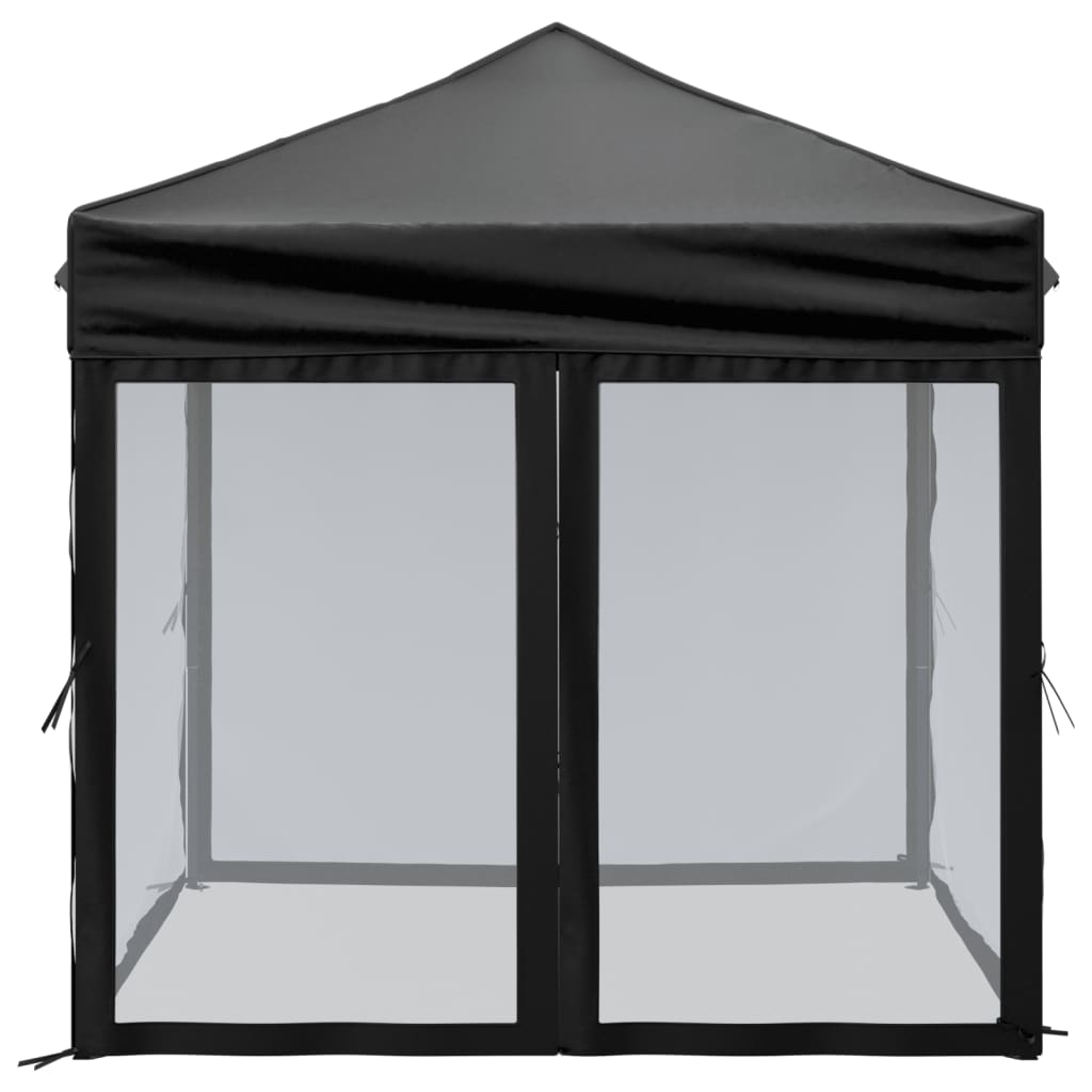 Partytent inklapbaar met zijwanden 2x2 m zwart is nu te koop bij PeponiXL, paradijselijk wonen!